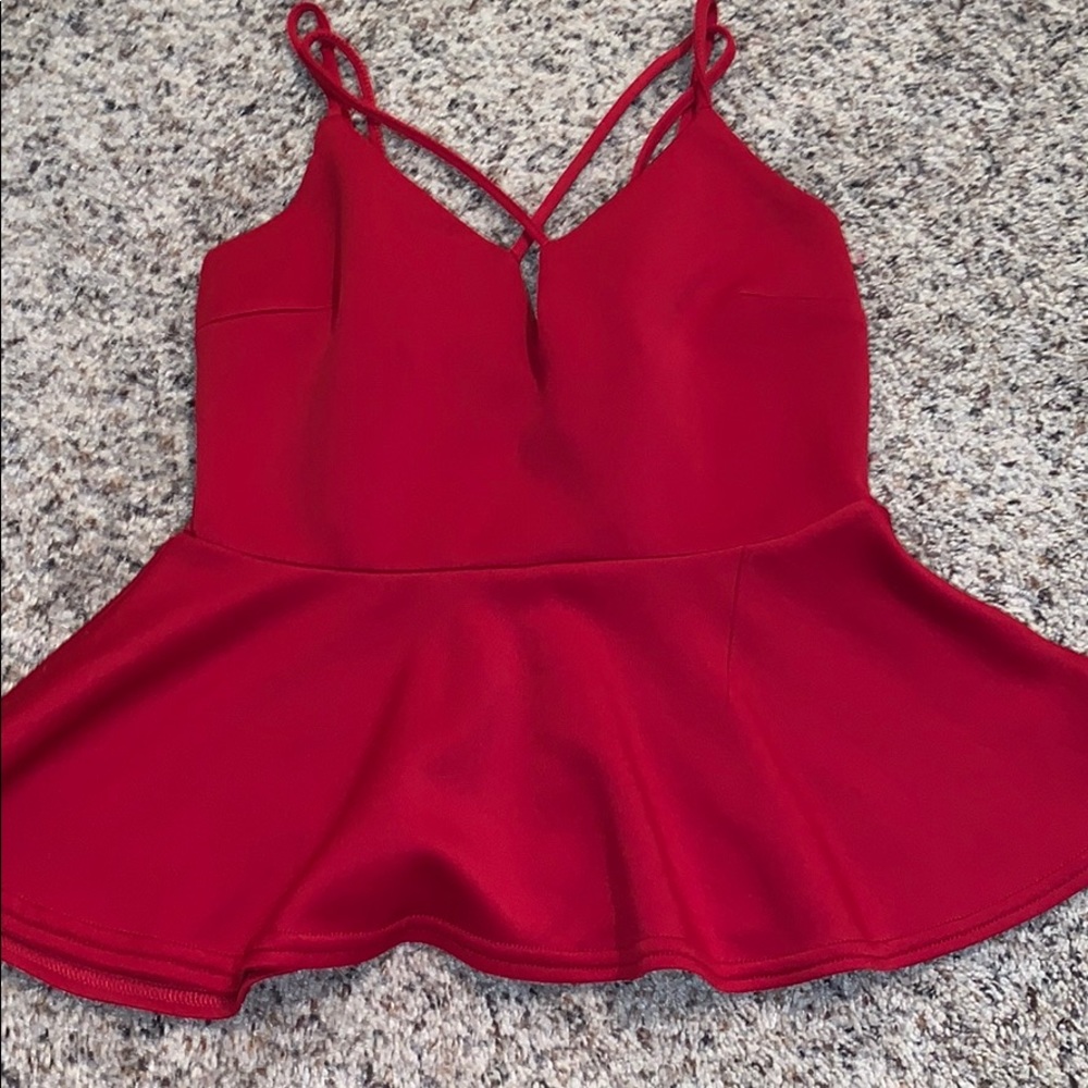 Tank top with a cross design in the front